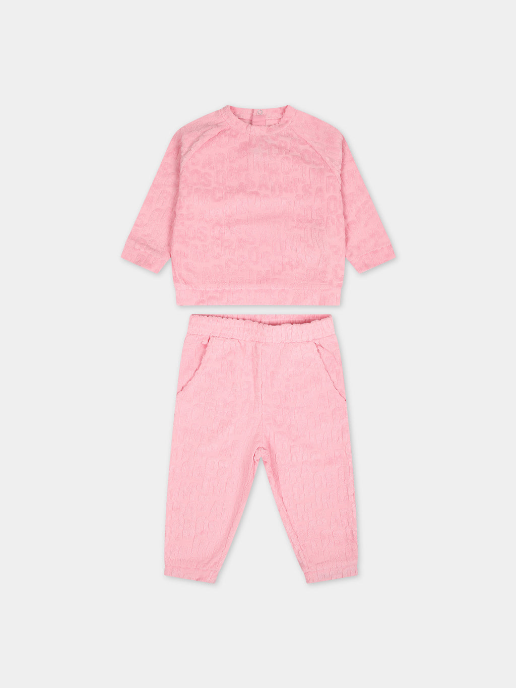 Completo sportivo rosa per neonata con logo